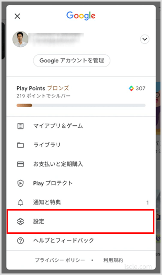 Google Play ストアアプリの設定