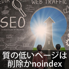 質の低いページは削除かnoindex