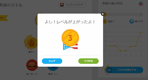 レベル上げ要素がある無料英語学習サービス『Duolingo』が面白い！