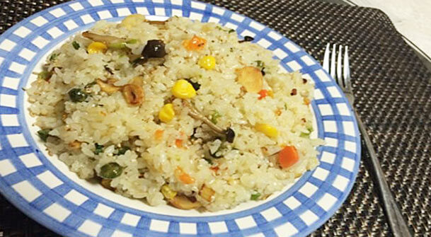 なたね油で作るチャーハン