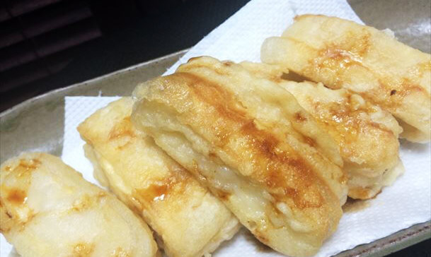 豆腐のお揚げ包み天ぷら