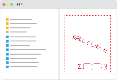 FTPで誤って上書きや削除してしまったデータを取り戻す方法とは