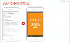 SEOで不利になるインタースティシャル広告