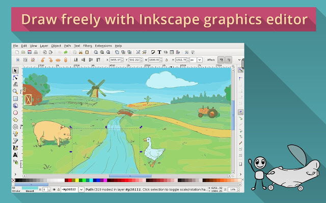 無料版イラストレーター『Inkscape』がChromeの拡張機能で使用できる！