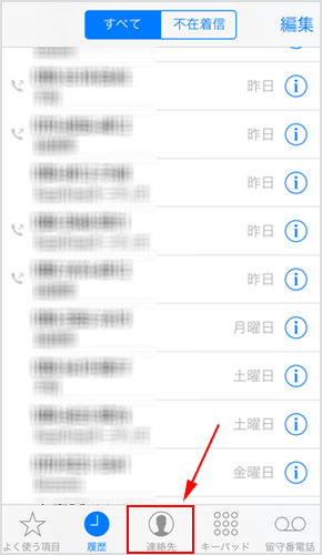  iPhone で自分の電話番号