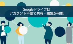 Googleドライブはアカウント不要で共有・編集が可能