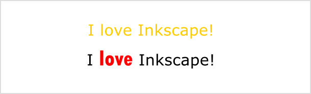 Inkscapeで文字の色を変える