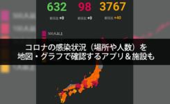 コロナの感染状況（場所や人数）を地図・グラフで確認するアプリ＆施設も