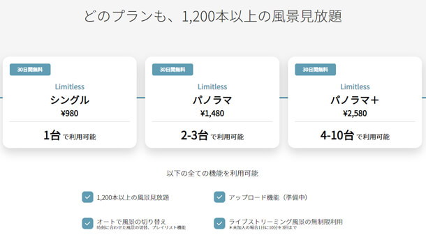 「リミットレス」という月額プラン