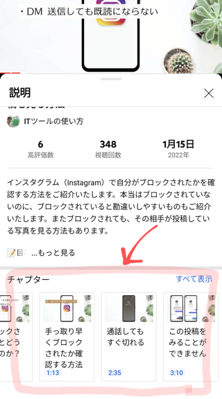 チャプターを表示