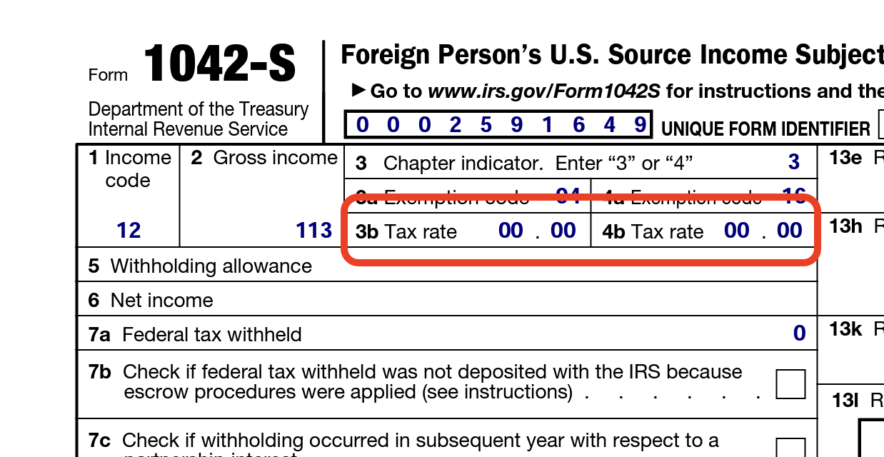 taxrate-1042-s