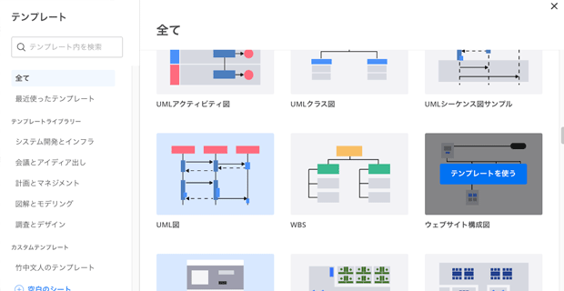 テンプレートを使用