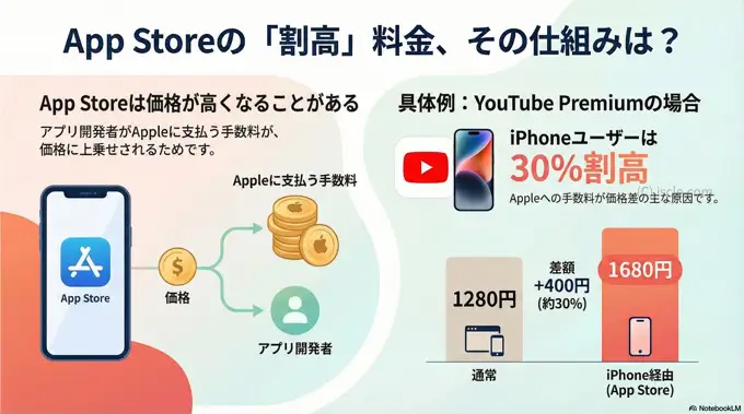 Apple に支払う「場所代(手数料)」