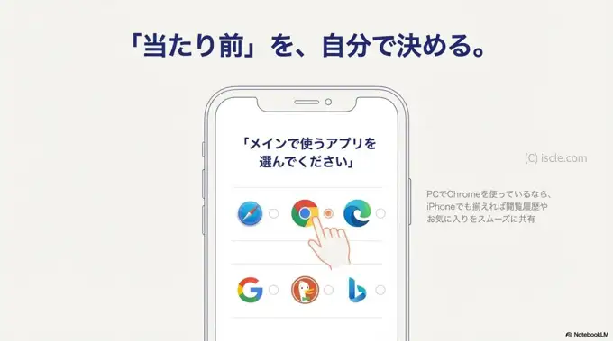 ブラウザや検索エンジンを「自分で選ぶ」