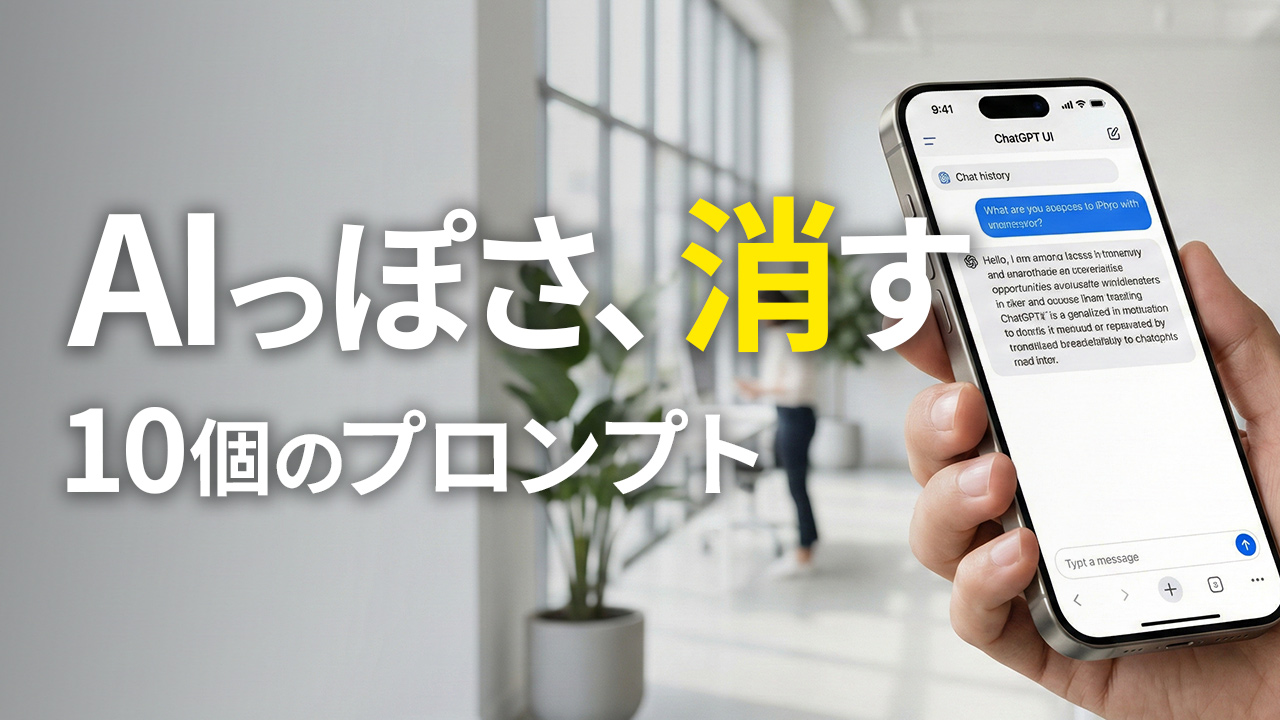 AIの文章がバレる原因はこれ！AIっぽさを消す10個のプロンプト