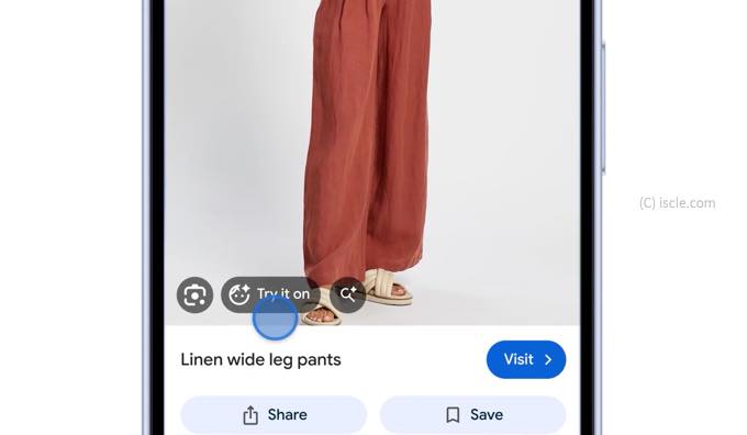 囲って検索から服の試着