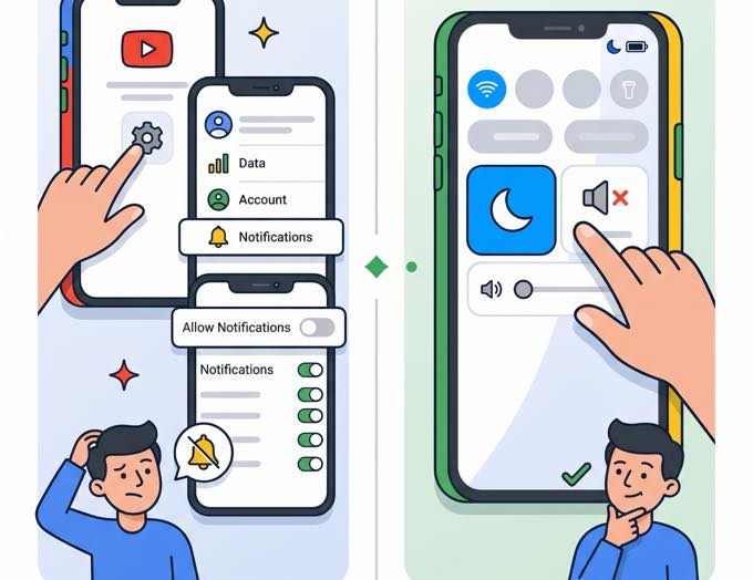 YouTube アプリ内の通知設定