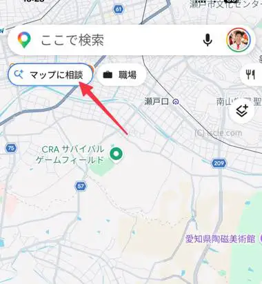 Google のAsk mapsで「マップに質問」