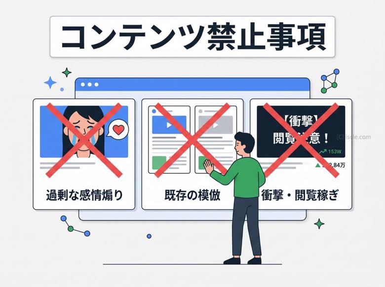 満足度の低い、または不快なコンテンツ